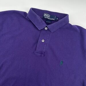 Polo Ralph Lauren Purple Cotton Short Sleeve Polo‎ Shirt Mens Size Medium